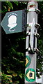 ST5394 : Offa's Dyke Path signpost detail, Tutshill by Jaggery
