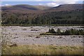 NN8493 : Dry river bed, River Feshie by Richard Webb