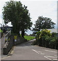 Access road to Honiton railway station car park