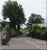 ST1600 : Access road to Honiton railway station car park by Jaggery