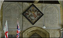SP4343 : Hanwell, St. Peter's Church: Hatchment of Sir William Cope by Michael Garlick