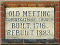 Inscribed stone on a building in Beasleys Yard, off High Street