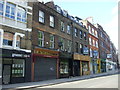 TQ3182 : Shops on Clerkenwell Road, London by JThomas