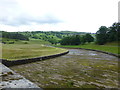 The spillway on the Swinsty Embankment