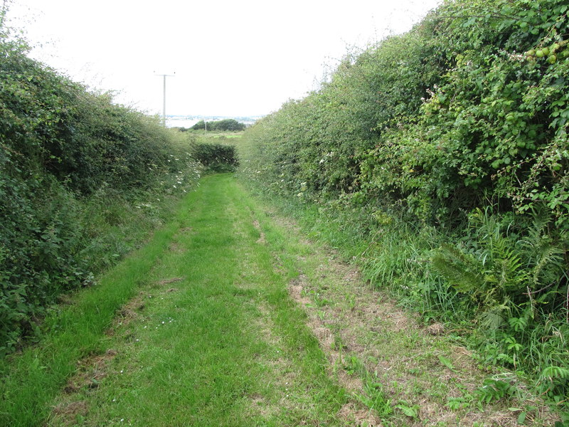 Green lane leading west towards Barr... © Eric Jones cc-by-sa/2.0 ...