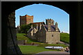TR3241 : Dover Castle: St Mary in Castro church and Roman lighthouse, from the castle gatehouse by Christopher Hilton