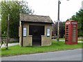 Bus stop and telephone box