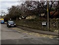 Zigzag yellow markings on School Road, Minchinhampton