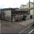 Bench and litter bins, Gilwern