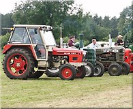 TG1823 : Assorted vintage tractors in the parade ring by Evelyn Simak