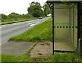 SK4339 : Bus stop, Ladywood Road at Oakridge Farm by Alan Murray-Rust