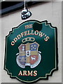 Oddfellows Arms nameboard, Duckpool Road, Newport