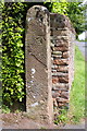 Benchmark on gatepost at entrance to Caroline Cottage, Beacon Edge