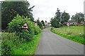 Road approaching the hamlet of Laithes