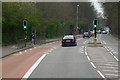 SJ4064 : Pedestrian Controlled Traffic Lights on Wrexham Road by David Dixon