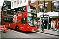 View of a bus with unusual destination and number on Liverpool Road