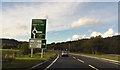 Signs for new roundabout on Dolgellau bypass