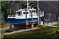 Boat on the slipway at Eyemouth