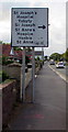 Hospital and hospice direction sign, Malpas Road, Newport