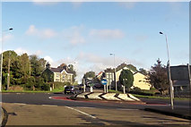 SH4860 : Bontnewydd roundabout by John Firth