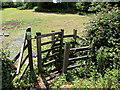 Wooden gate to the Frome Valley Walkway, Yate