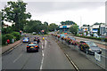 Lights and roundabout, Haslett Avenue East, Crawley