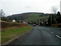 The A44 road running through Capel Bangor/Penllwyn