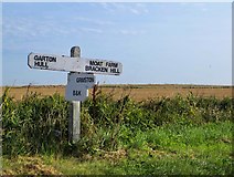 TA2735 : Road sign, Grimston by Paul Harrop