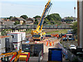 Raising Adamsdown footbridge