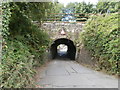 Railway bridge over the road, Beech Embankment, Ystrad Mynach