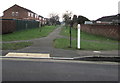 Path on the south side of School Lane, Quedgeley