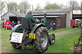 Farm tractor advertising the Open Day at Pitstone Green Museum