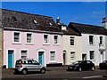 Pink and turquoise, East Street, Bridport