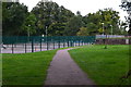 Path and sports pitches, Norton Common