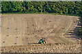 SU5127 : Tractor in field near Deacon Hill by David Martin