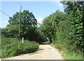 Track (byway) heading west from Cole End Lane