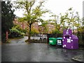 Recycling bins at the end of Kelvinside Drive