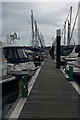 SY6779 : A pier in Weymouth Marina by Robin Stott