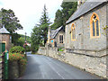 Outside the church of St Matthew and St Wardrede in the village of Lee