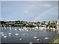 Rainbow Over Saltash Cornwall From Royal Albert Bridge