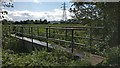 Footbridge crossing the Lubbesthorpe Brook