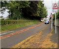 Warning signs alongside Tynant Road, Creigiau