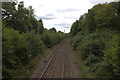 Railway looking south from footbridge out of Sailors Grove