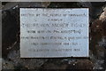 Andrew Fisher Memorial Cairn Plaque, Crosshouse