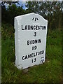 Old Milestone at Kennards House, South Petherwin