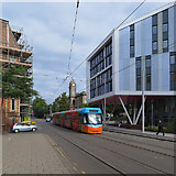 SK5640 : A bright tram in Goldsmith Street by John Sutton