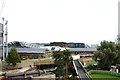 View of the Coal Drops Yard shopping centre building site from the top of the Victorian Waterpoint #2