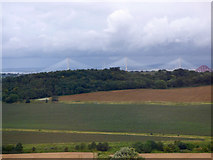 NT1575 : Clove Craig and the Forth bridges from the air by Thomas Nugent