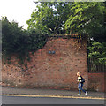 High brick boundary wall, Cape Road, Warwick