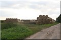 Straw roll landscape off Holmes Road, Horsingtom Holmes